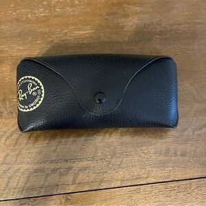 Ray-Ban Black Leather Glasses Case